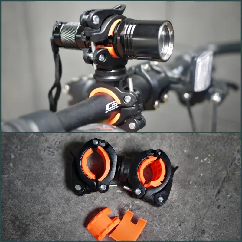 360° Flashlight Bike Clip & Durable Clamp Mount Holder
