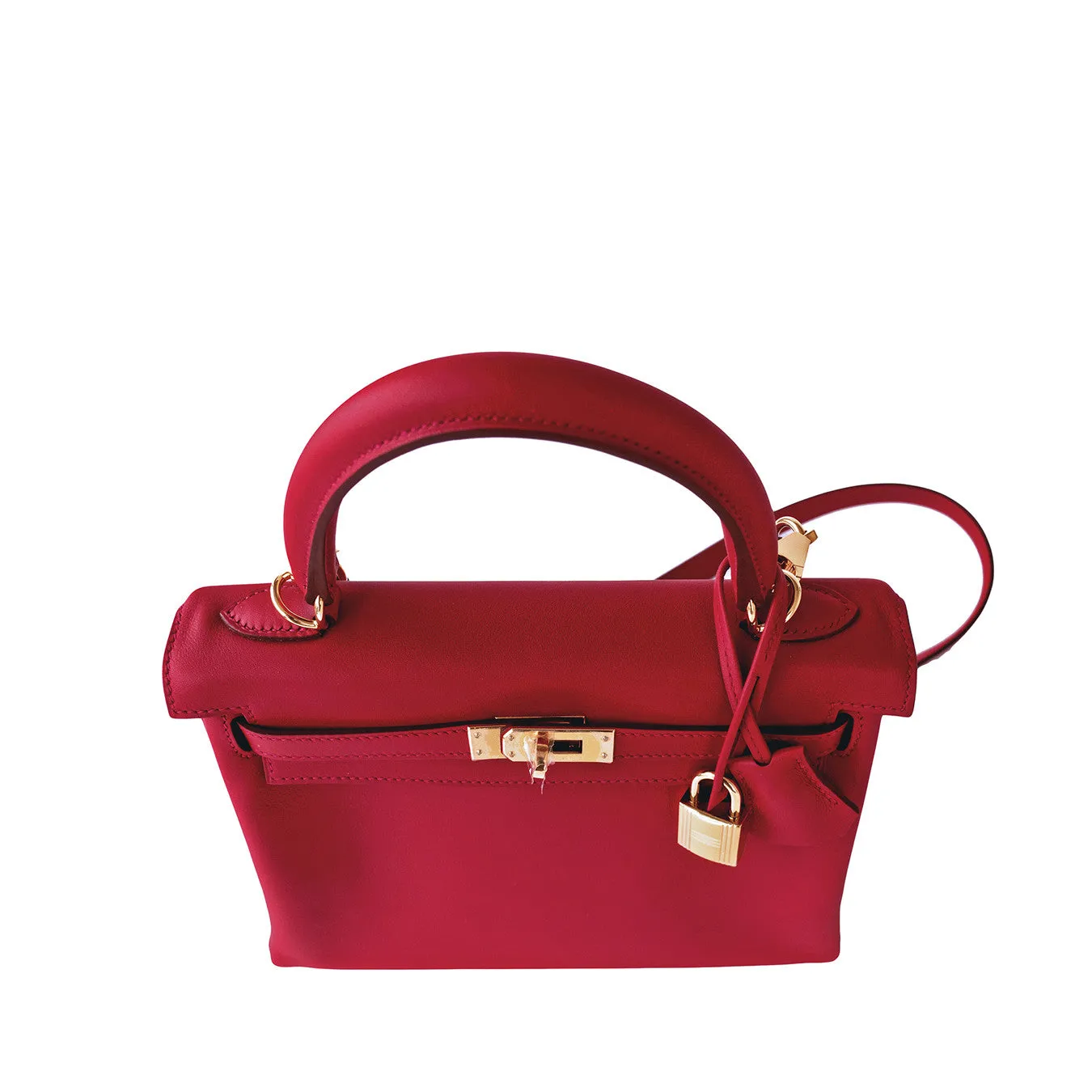 Hermes Vermillion Lipstick Red 25cm Swift Leather Kelly Gold GHW Jewel