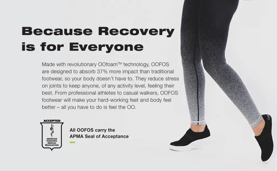 NEW IN BOX! WOMEN'S OOFOS OOMG EEZEE LOW BLACK SZ W9!  ALLEVIATES FOOT PAIN, JOINT PAIN BY REDUCING STRESS ON KNEES, ANKLES & JOINTS!! RETAILS $189 
